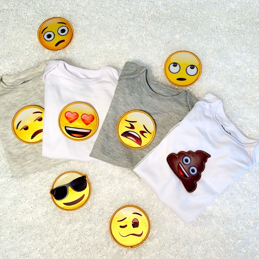 Grow-With-Me Bodysuits. Unisex. Emoji